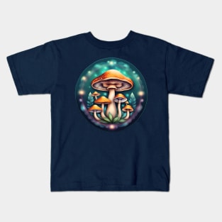 Mushroom Family Mandala Kids T-Shirt